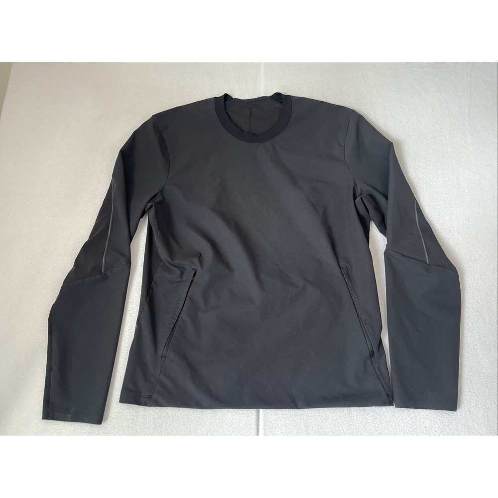 Lululemon Warp Lite Long Sleeve Crew Pullover Black Reflective Mens M M3AQ4S